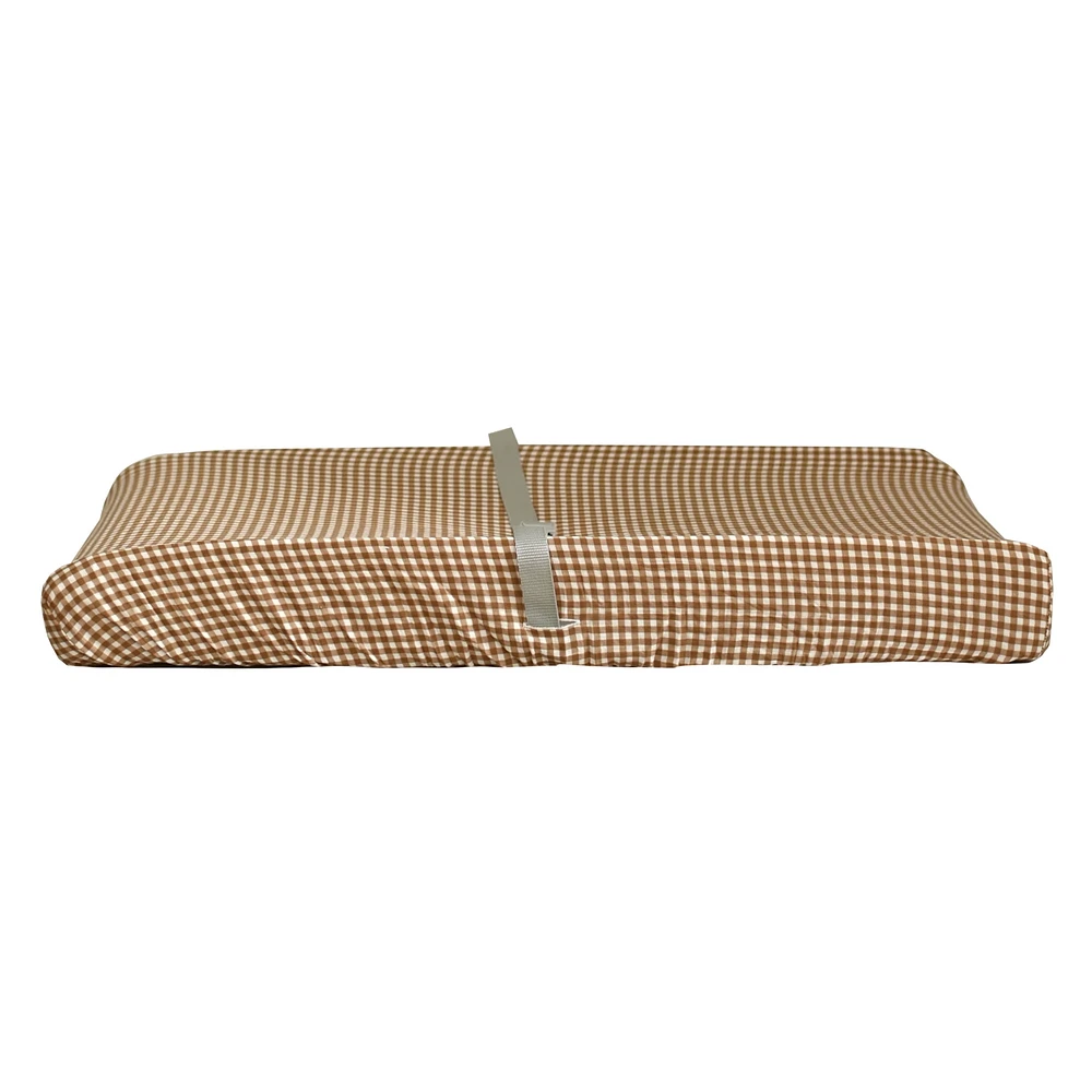 Housse Matelas à Langer- Vichy Brun