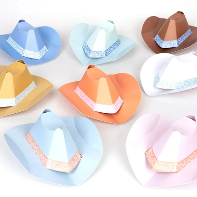 Mini Western Party Hats (8)