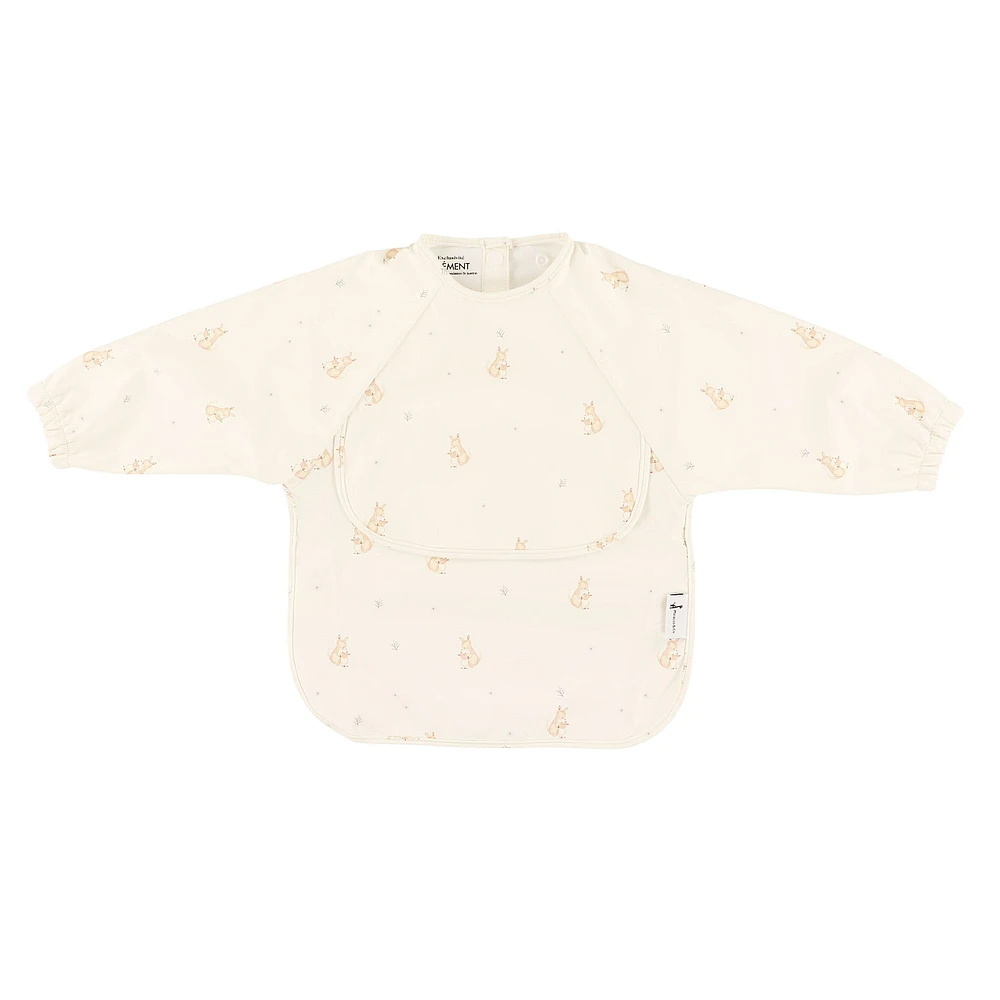 Long-sleeved Bib with integrated pocket 6-24m - Kangaroo