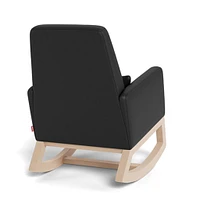 Joya Rocking Chair - Black Leather / Natural Wood