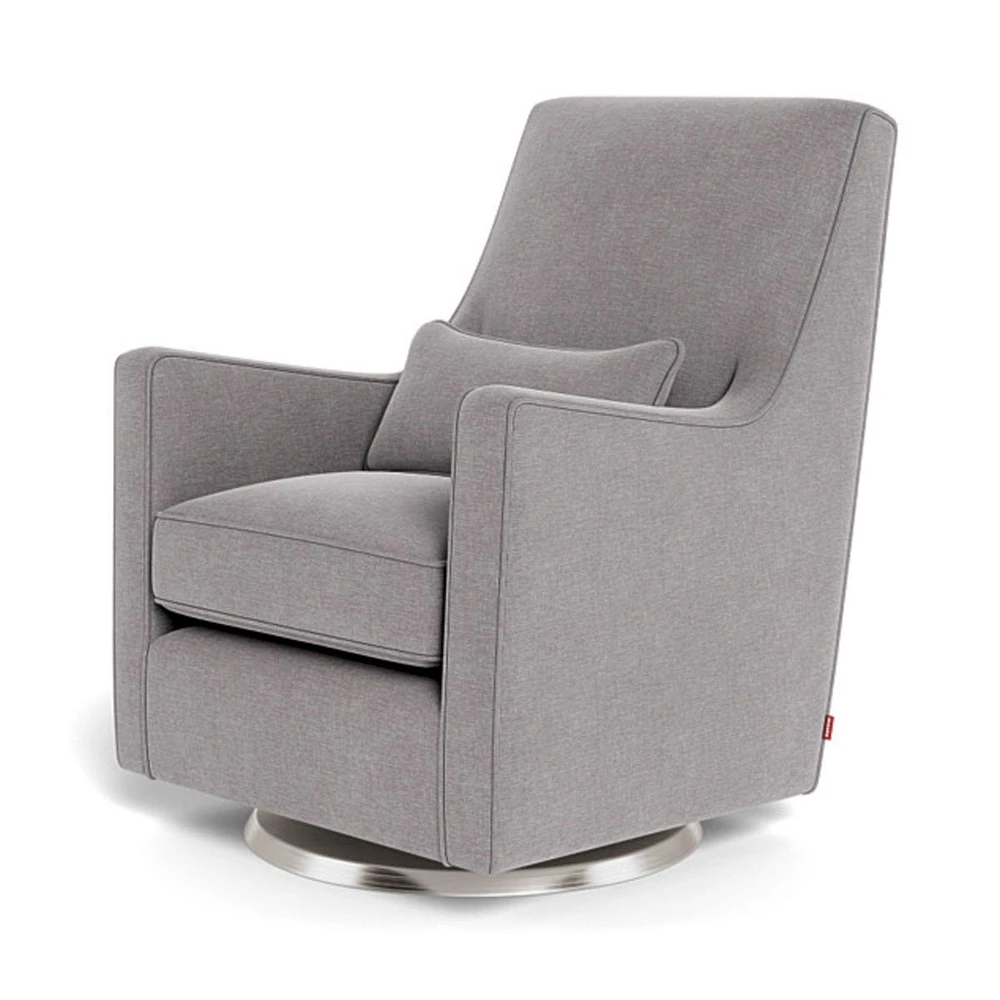 Luca Rocking and Swivel Chair - Pebble Grey / Steel