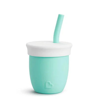 Training Silicone Cup with straw 4oz