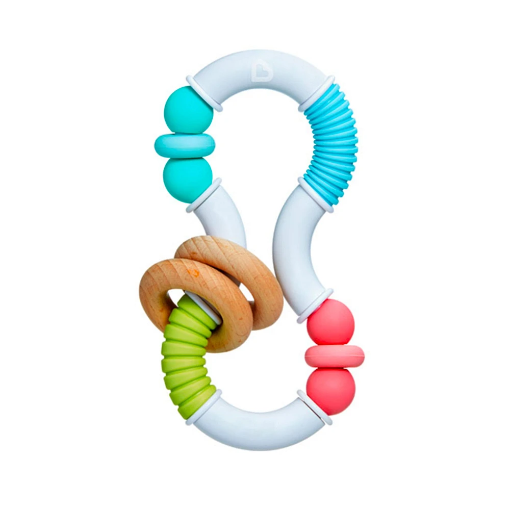 Hochet Twisty Bois Et Silicone