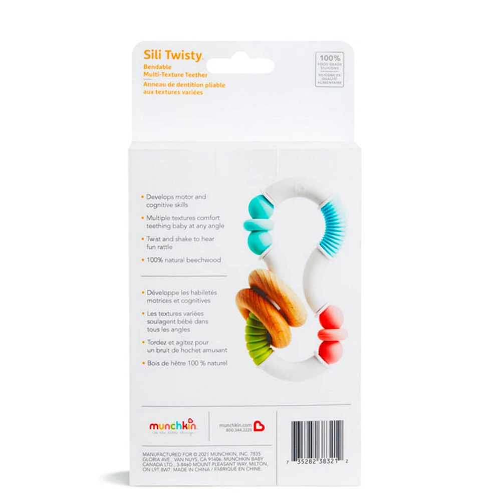 Hochet Twisty Bois Et Silicone