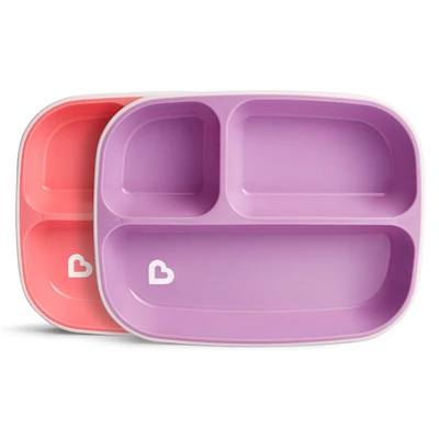 Splash Toddler Divided Plates - Pink/Purple