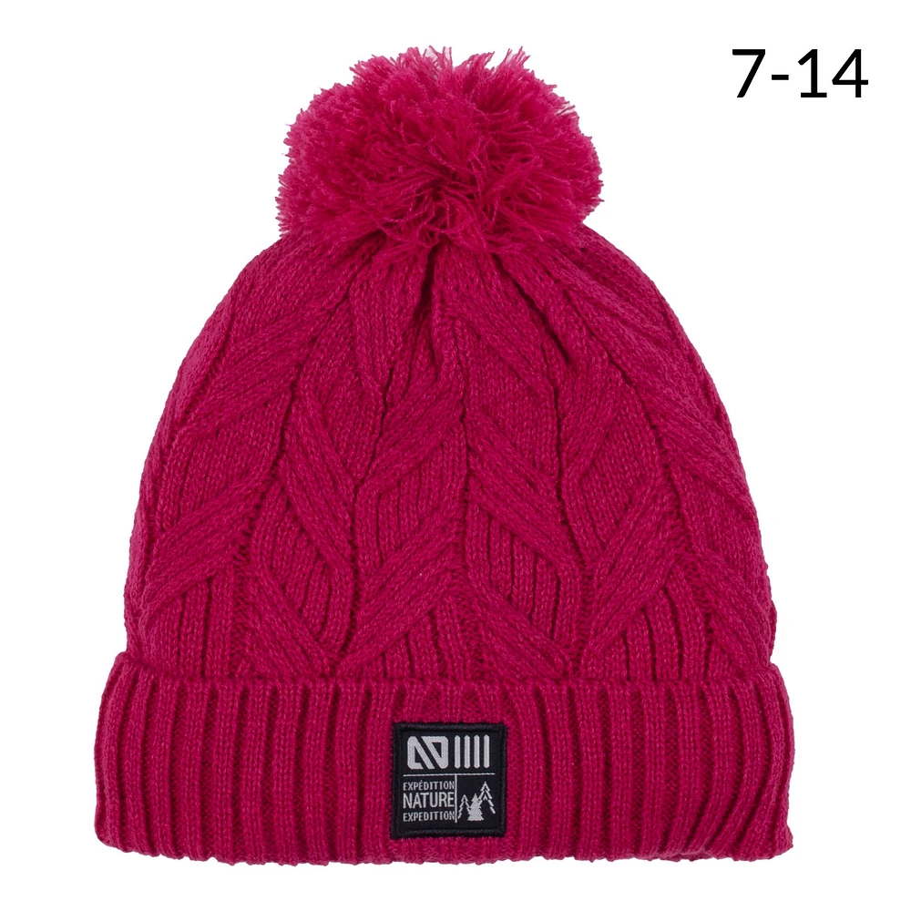 Rose Knit Beanie 2-14y