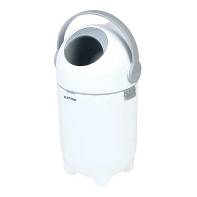 Dropy Diaper Pail - White Grey