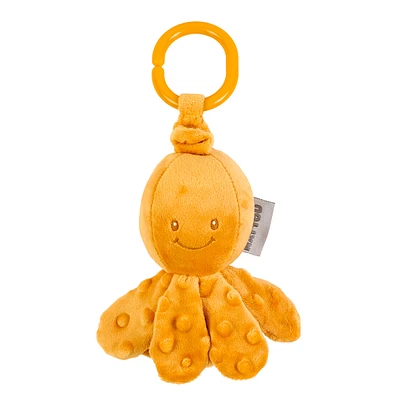 Peluche Hochet Pieuvre Vibrante - Ocre