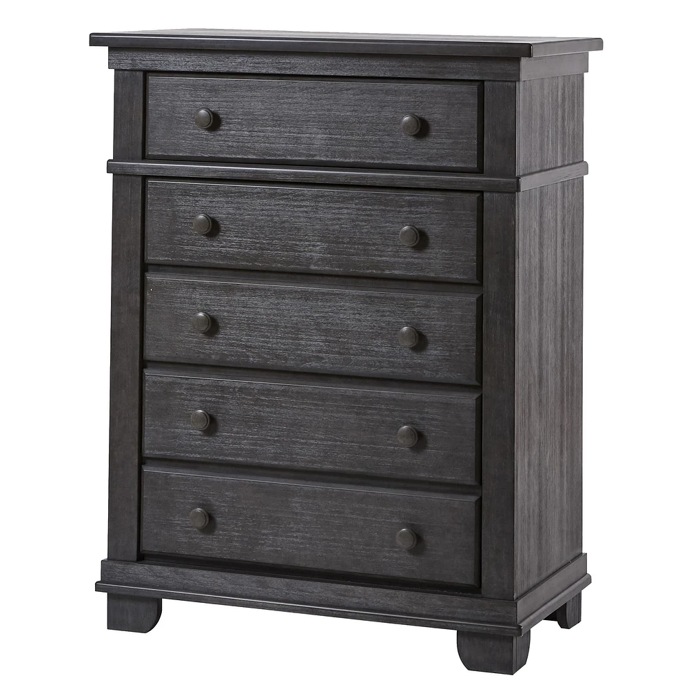 Commode 5 Tiroirs Torino Granite Vieilli