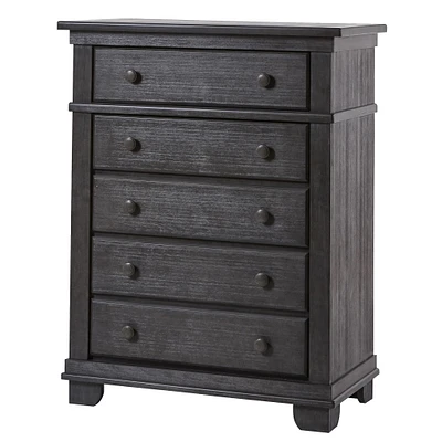 Commode 5 Tiroirs Torino Granite Vieilli