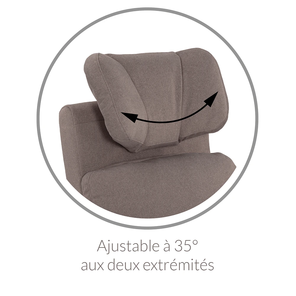 Fauteuil Berçant Inclinable Pivotant Hailey Como Sand avec Mécanisme Électrique