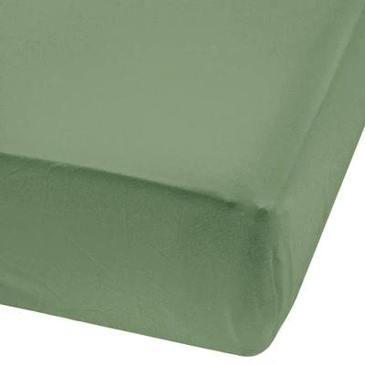 Baby Crib Fitted Sheet - Bamboo - Green