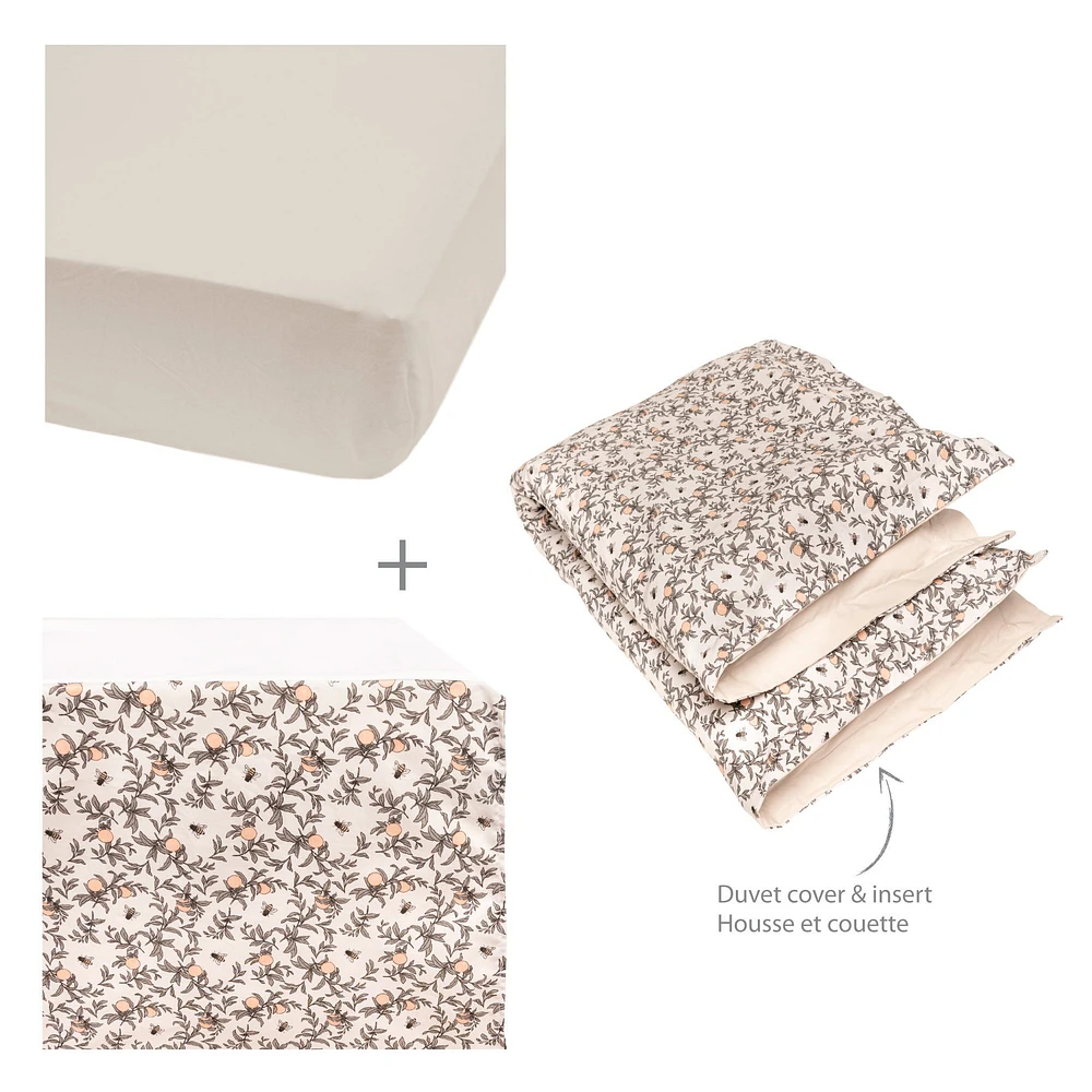 4 Piece Bedding Set - Bees by Solange Pilote