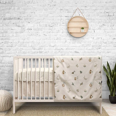 3-Piece Crib Bedding Set - In the Wood