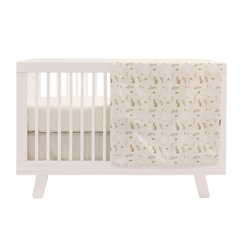 3-Piece Crib Bedding Set - Gooses and Rabbits