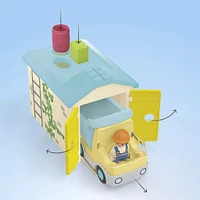 Ouvrier Avec Camion Et Garage