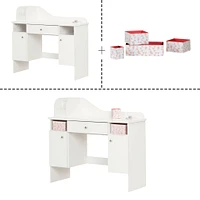 Makeup Desk with Drawer - Vito Pure White