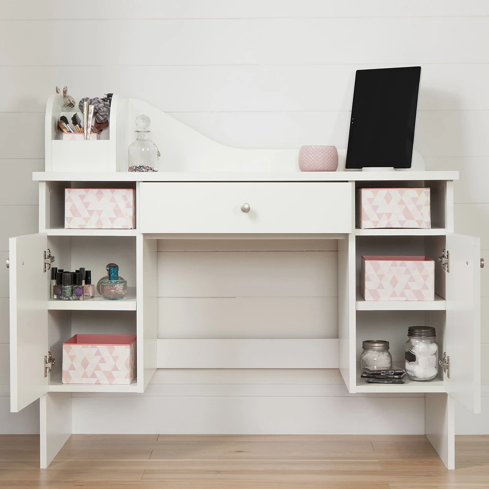Makeup Desk with Drawer - Vito Pure White