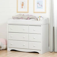 Changing table / Dresser with 6 Drawers Angel - White 