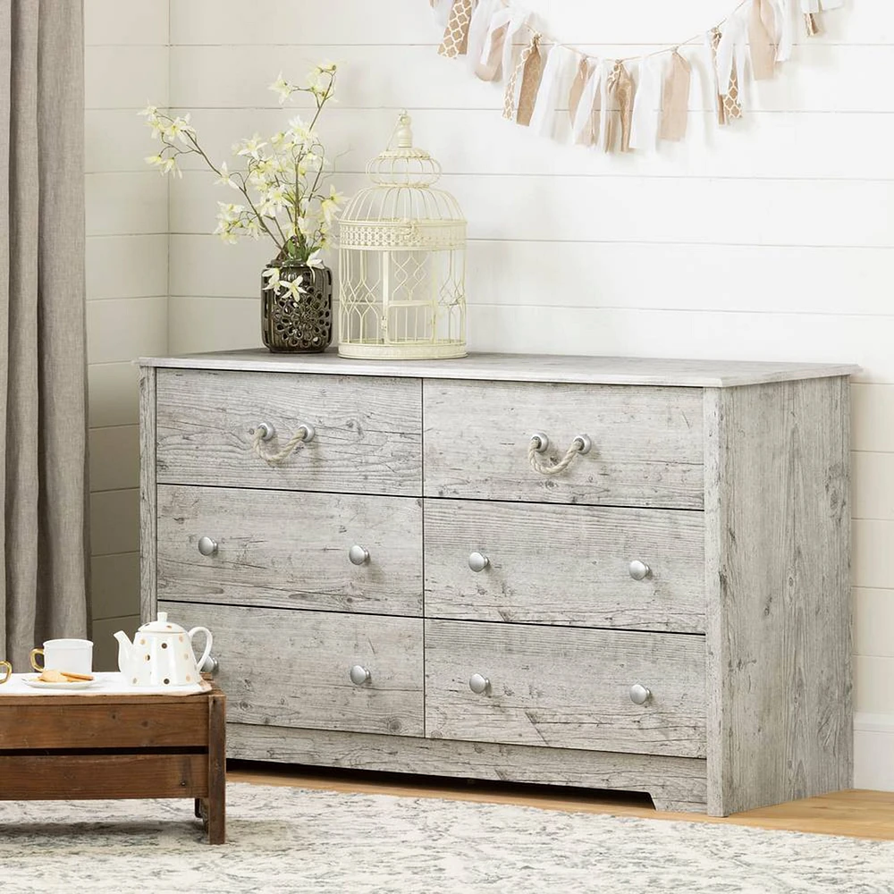 Navali 6-Drawer Double Dresser - Seaside Pine