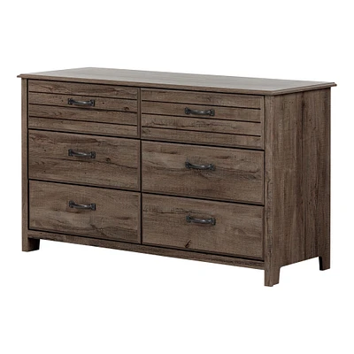 6-Drawer Double Dresser Ulysses - Fall Oak