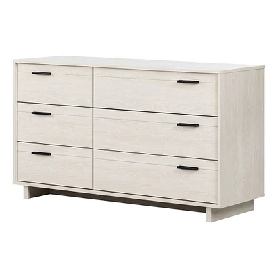 Commode Double 6 Tiroirs Fynn - Chêne hivernal