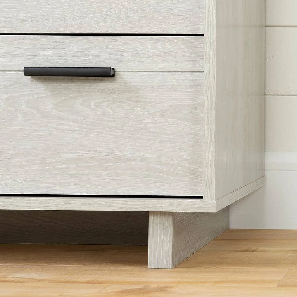 Commode Double 6 Tiroirs Fynn - Chêne hivernal