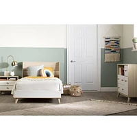 Yodi 2-Drawer Nightstand - Soft Elm and Pure White