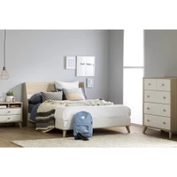 Yodi 2-Drawer Nightstand - Soft Elm and Pure White