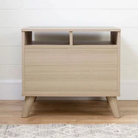 Yodi 2-Drawer Nightstand - Soft Elm and Pure White