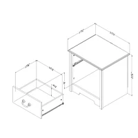 Navali 1-Drawer Nightstand - Blueberry