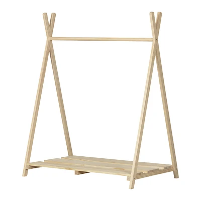Garde-robe Ouverte Scandinave pour Enfants Sweedi - Pin Naturel