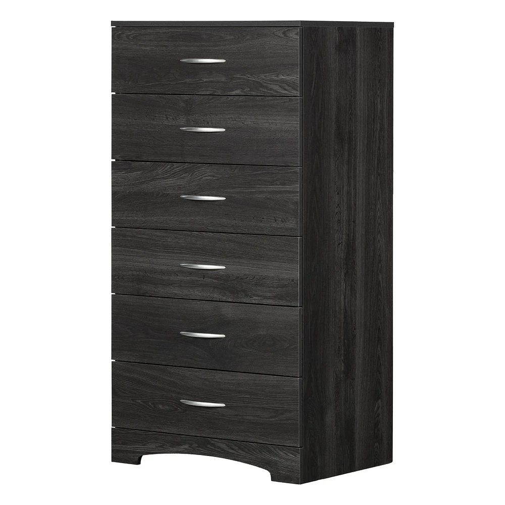 Commode 6 Tiroirs - Step One Chêne Gris