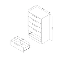 Commode 5 tiroirs - Step One Essential Chêne hivernal