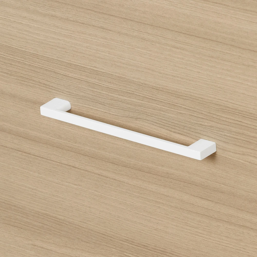 Commode double 6 Tiroirs - Munich Blanc et Orme Naturel