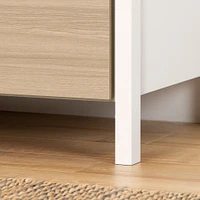 2-Drawer Nightstand - Munich White and Soft Elm