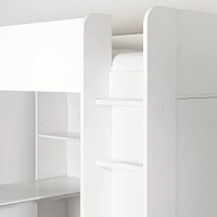 Loft Bed with Desk - Logik Pure White