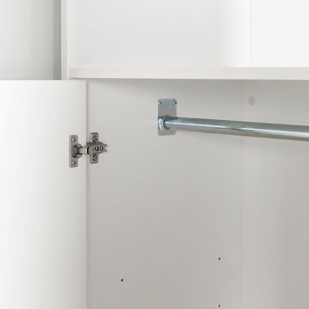 Lit Simple Mezzanine avec bureau - Logik Blanc solide