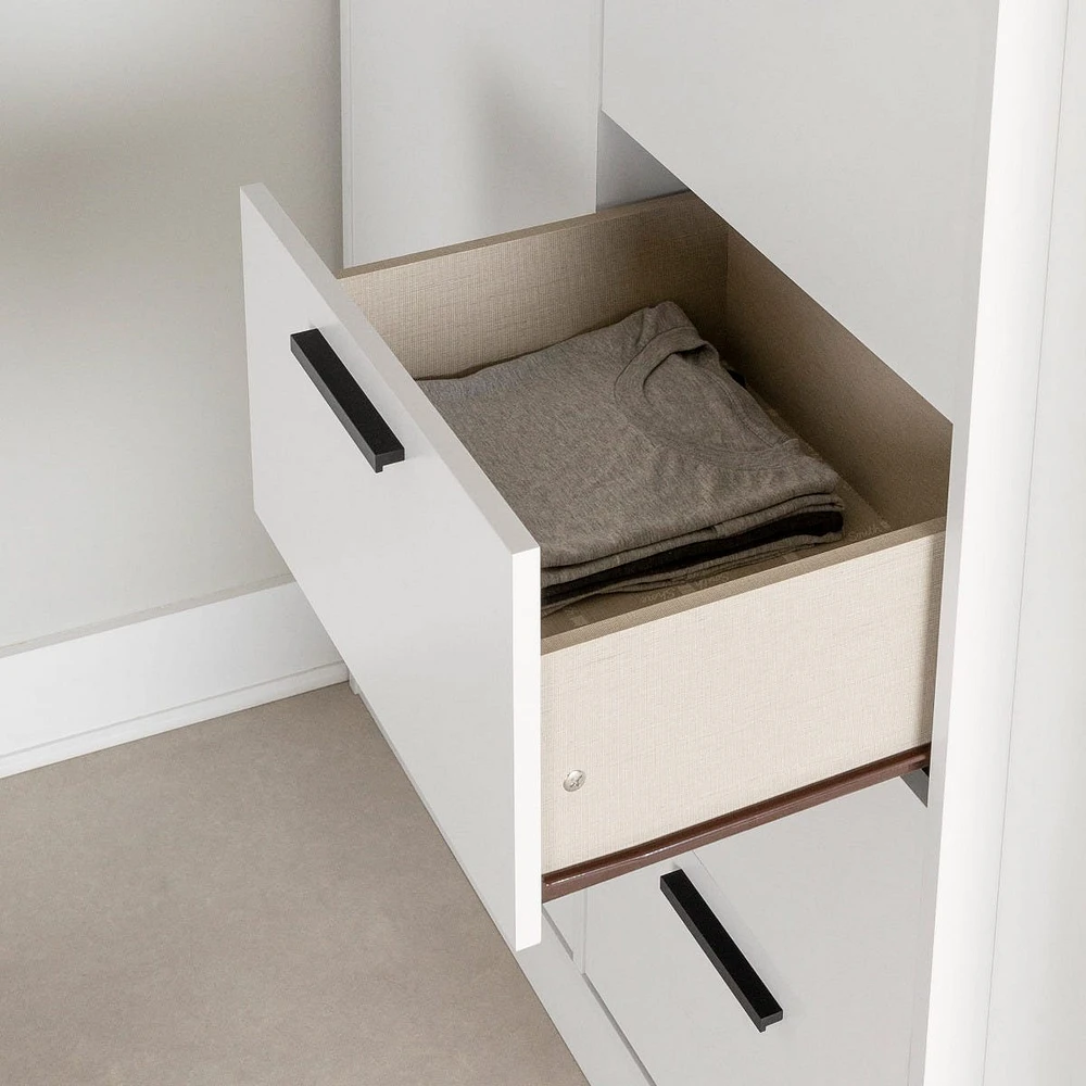 Lit Simple Mezzanine avec bureau - Logik Blanc solide