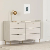 Commode Double 6 Tiroirs - Hype Chêne Hivernal