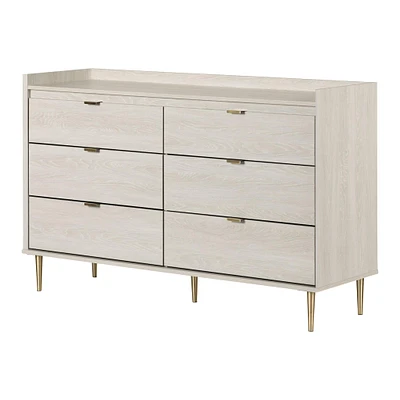 Commode Double 6 Tiroirs - Hype Chêne Hivernal