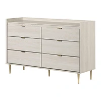 Commode Double 6 Tiroirs - Hype Chêne Hivernal