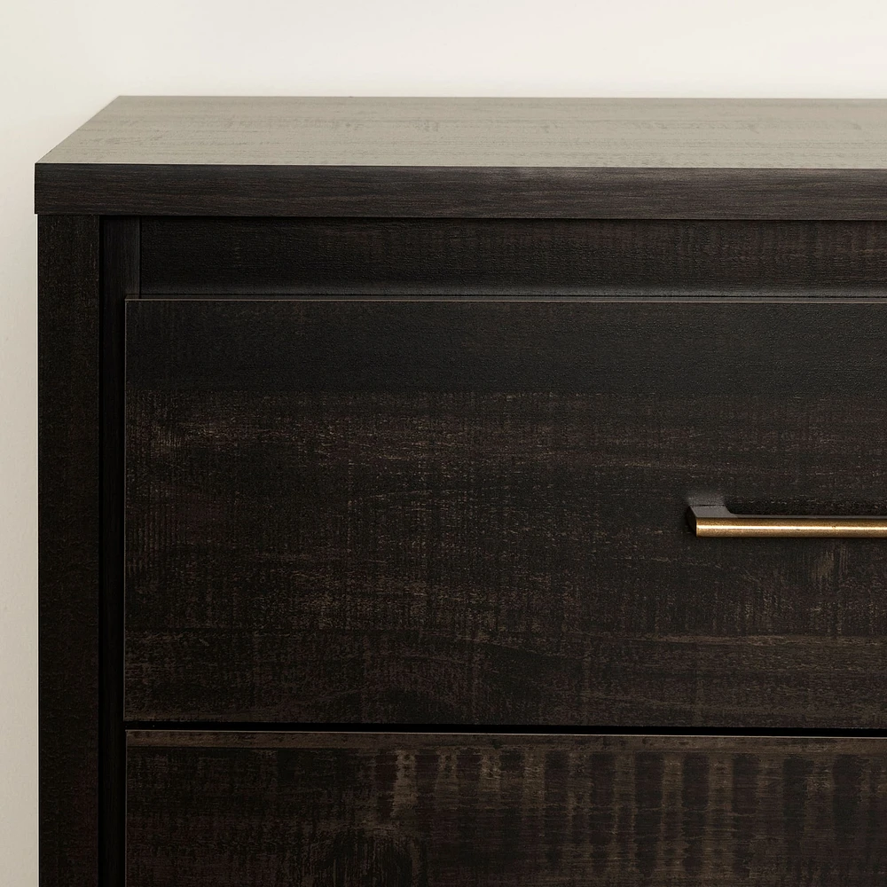 Commode Double 6 Tiroirs - Gravity Noir Antiqué