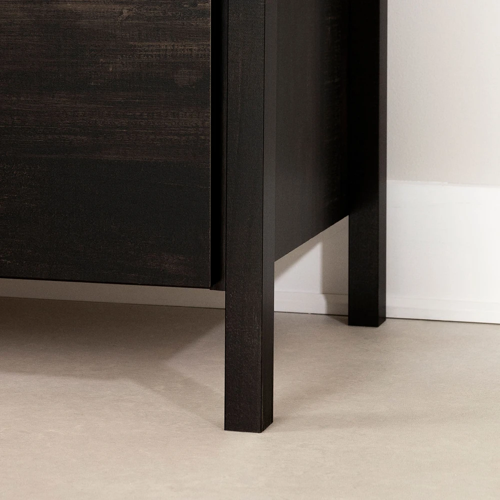 Commode Double 6 Tiroirs - Gravity Noir Antiqué