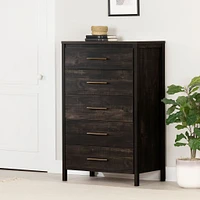 Commode 5 Tiroirs - Gravity Noir Antiqué