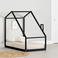 Sweedi - House Bed with Chimney for Baby - Black