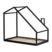 Sweedi - House Bed with Chimney for Baby - Black