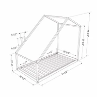 Sweedi - House Bed with Chimney for Baby - Black