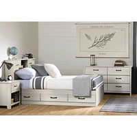 Double Bookcase Headboard - Ulysses Winter Oak