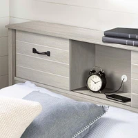 Double Bookcase Headboard - Ulysses Winter Oak